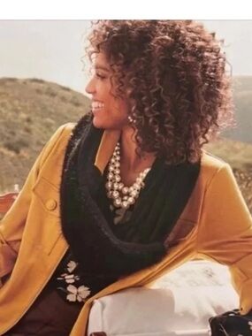 CAbi Black Faux Fur Infinity Scarf